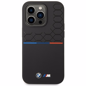 BMW silikoninis raštas iPhone 15 Pro Max dėklas - juodas
