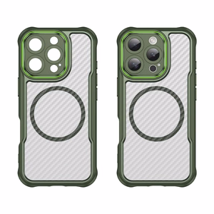 Leading Series Magnetinis silikoninis dėklas telefonui iPhone 16 Pro - žalia