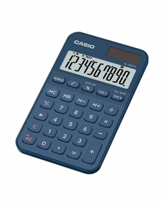 Casio SL-310YC-NY skaičiuotuvas, maitinamas baterijomis ir saulės energija, mėlynos spalvos