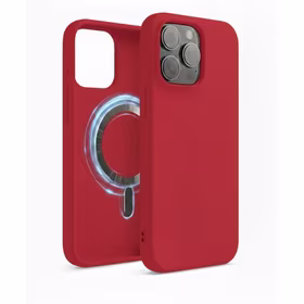 Dėklas "TM MagSafe Silicone" iPhone 12 (iPhone 12 Pro) / Braškių /