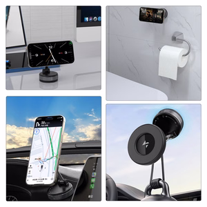 Wozinsky WUSM-01 magnetinis automobilinis laikiklis prietaisų skydeliui / priekinio stiklo - juodas