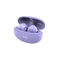 Trust Yavi - belaidis Earbuds Bluetooth TWS with Charging dėklas & ENC (violetinis)