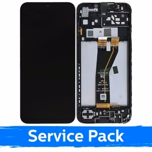 LCD дисплей для Samsung A145F A14 4G (non-EU) чёрный с рамкой (Service Pack)