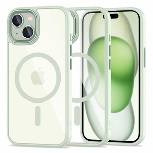 Tech-Protect MagMat MagSafe dėklas telefonui iPhone 15 - skaidriai žalias
