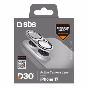 SBS kameros stiklas iPhone 17 su D3O technologija