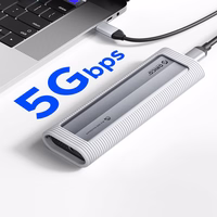 Orico AXM2-G2-V1 M.2 NVME USB-C/USB-A į USB-C 10Gb/s diskų įrenginys - pilkas