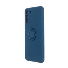 Dėklas telefonui Samsung Galaxy S21 FE su piršto žiedu, mėlynas