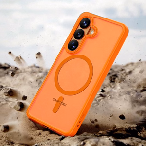 Tech-Protect Magmat MagSafe Dėklas for Samsung Galaxy S26 - oranžinis Matinis