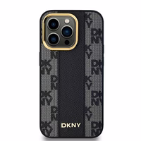 DKNY Odinis langeliais raštuotas magnetinis dėklas iPhone 13 Pro / 13 - juodas