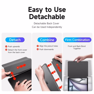 DUX DUCIS dėklas MAGI (m) su pieštuko laikymo vieta skirtas iPad Air 13 (2024) - juodas (m)