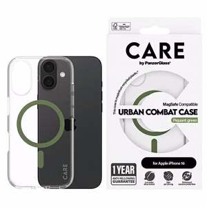 CARE by PanzerGlass Flagmano dėklas telefonui iPhone 16 6.1" žalias/žalias Magnetinis 1369