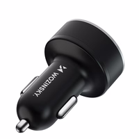 Įkroviklis automobilinis Wozinsky (WDCCB) (2xUSB 2xUSB-C 3A) 50W juodas