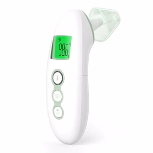 Momcozy FC-IR300 non-contact forehead and ear infrared thermometer, white