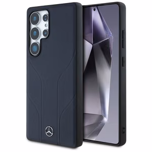 Mercedes Odinis Įspaustos linijos Magnetinis dėklas Samsung Galaxy S25 Ultra - mėlynas