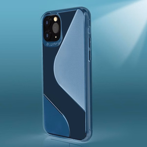 S-Case lankstus dangtelis TPU dėklas Huawei P40 Lite E mėlynas