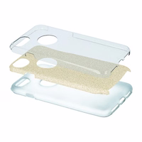 Glitter 3in1 dėklas skirtas Xiaomi Redmi Note 10 4G / 10S auksinis