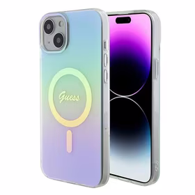 Guess GUHMP15MHITSQ iPhone 15 Plus 6.7" turkio/turkio kietas dėklas IML Iridescent MagSafe