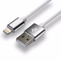 everActive USB Lightning laidas 1 m - Baltas, silikoninis, greito įkrovimo palaikymas, 2,4 A - CBS-1IW