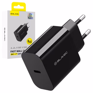 Blavec Sieninis įkroviklis BC-7 GaN4 - Type C - PD QC 45W 3A (TCBC7G4-CB453A) juodas