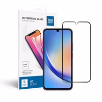 Apsauginis stiklas Blue Star - SAMSUNG A34 5G Full Face (pilnas klijavimas su rėmeliu, mažo dydžio) juodas