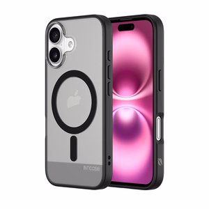 Incase Slim Case dėklas su MagSafe, skirtas iPhone 16, juodas permatomas