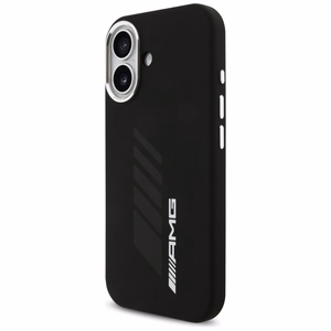AMG silikoninis Oversize Rhombs MagSafe dėklas iPhone 17 - juodas
