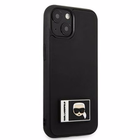 Dėklas telefonui Karl Lagerfeld KLHCP13S3DKPK iPhone 13 mini 5,4\" juodas / juodas kietasis dėklas Ikonik Patch