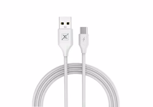 MX SET laidas 2.4A/Type-C/1M baltas