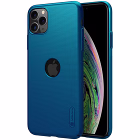 Nillkin Super Frosted Shield - dėklas Apple iPhone 11 Pro Max z wycięciem na logo (Peacock mėlynas)