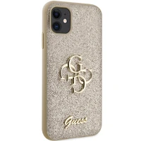Guess GUHCN61HG4SGD dėklas iPhone 11 / Xr - auksinis Glitter Script Big 4G