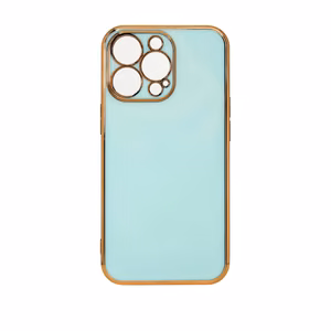 Lighting Color dėklas telefonui Xiaomi Redmi Note 11 gelinė apsauga su auksiniu rėmeliu mėtų