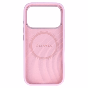 Liavec Silky dėklas su metaliniu kameros rėmeliu, skirtas iPhone 18 Pro Max/17 Pro Max, rožinis