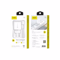 FONENG tinklo įkroviklis EU46 18W 1xUSB QC3.0 + laidas Micro USB baltas