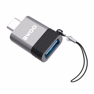BWOO adapteris USB - USB-C pilkas OTG BZ-35