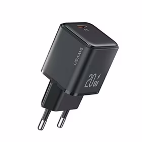 USAMS Tinklo įkroviklis 1xUSB-C PD20W (tik galvutė) PD3.0 Fast Charging juodas X-ron Series CC183TC01 (US-CC183)