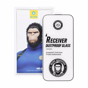5D Mr. Monkey Apsauginis stiklas - Apple iPhone 17 Pro juodas (Strong Dustproof)