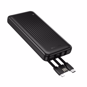 Borofone Išorinė baterija BJ79 Clever - USB - su Type C ir Lightning kabeliais juoda