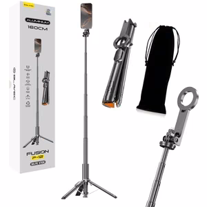 Blavec Selfie Stick Aluminium Fusion P-12 Magsafe Auto pop trikojis + nuotolinio valdymo pultas 1,60 m (SSFP12-MTRAPB160) juodas