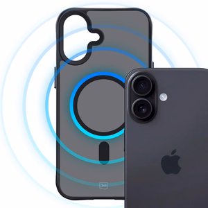 3mk Smoke Magnetinis dėklas telefonui iPhone 17 - juodas pusiau skaidrus