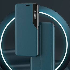 Eco Leather View Case eleganti knygos tipo dėklas su stovu iPhone 13 Pro Max violetinis