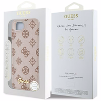 Guess Peony Script Logo Magnetinis dėklas telefonui iPhone 16e - rudas