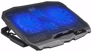 Cooling stovas for laptop ART P4 2 x USB A LED juodas