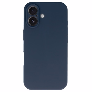 Silikoninis lite dėklas telefonui Iphone 16 tamsiai mėlynas