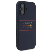 RED BULL dėklas telefonui IPHONE 16 Plus suderinamas su MagSafe RBHMP16M24SIHSRV (Silikoninis horizontalus centrinis logotipas) tamsiai mėlyna