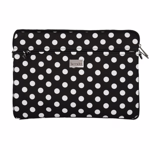 Wonder Sleeve Laptop 15-16 inches black polka-dot