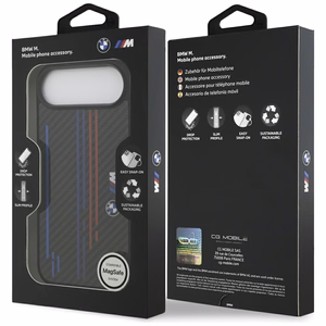 Dėklas telefonui BMW M Kevlar Lines & Logo MagSafe Case for iPhone Air - juodas