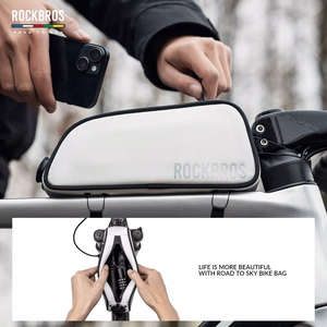 Rockbros TL004 ROAD TO SKY 0.7L Waterproof Frame Bike Bag - White