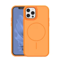 Frame Thin Mag dėklas for iPhone 12 / 12 Pro 6,1" oranžinis
