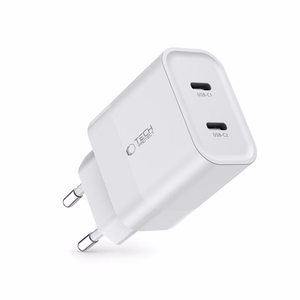 Tech-Protect C20W įkroviklis 2x USB-C PD 20W - baltas