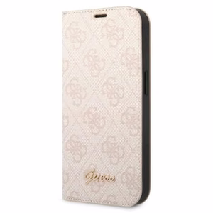 Guess GUBKP14SHG4SHP iPhone 14 6.1 "rožinė / rožinė knyga 4G Vintage Gold Logo
